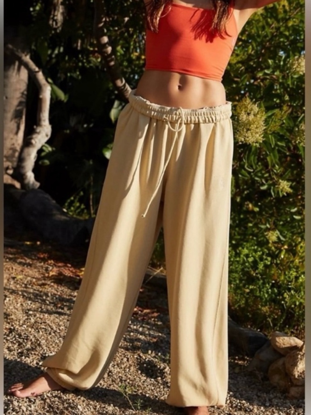 FP Movement Free People All Star Solid Sweatpants Oversizes Taupe